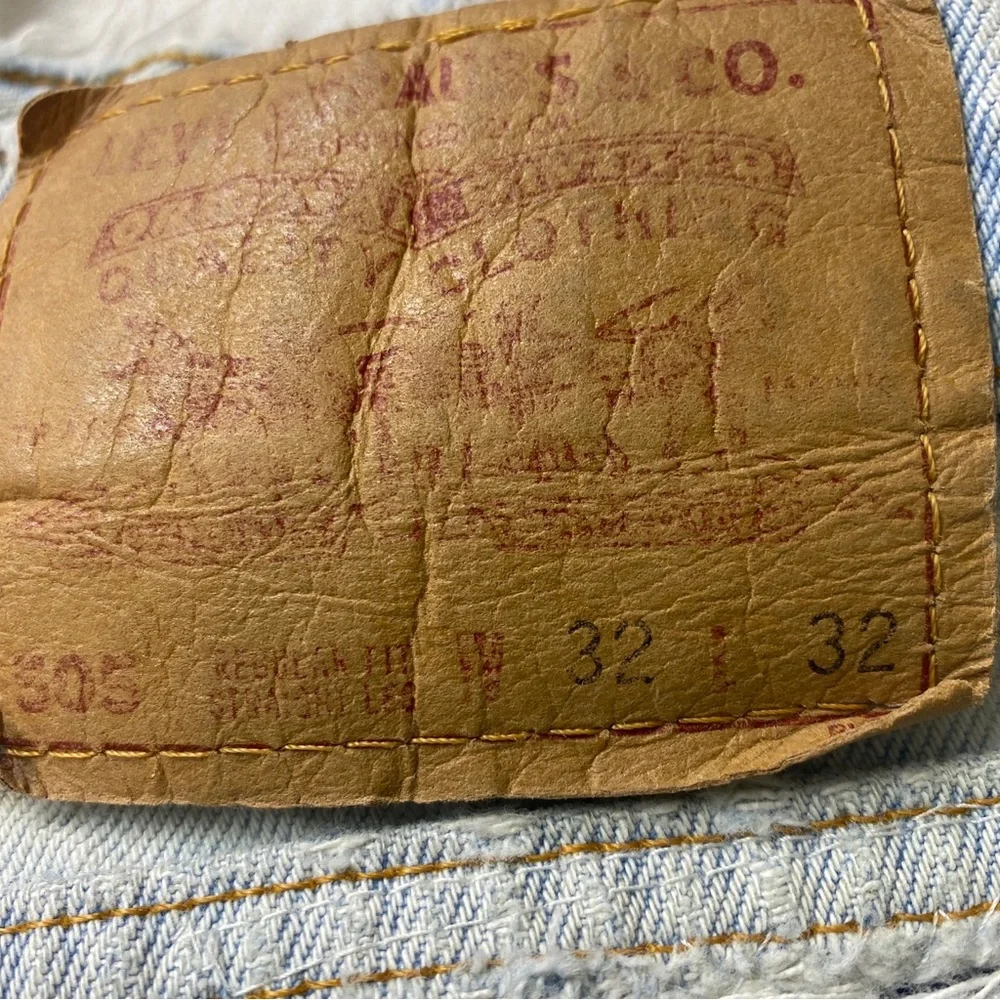 Vintage Levis Blank Tab 505 32X32 Measured (31X29)Distressed‎ grunge Jeans USA